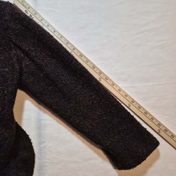 Talbots Purple Textured Tweed Wool Blend Blazer Jacket Size 14P - Picture 8 of 8